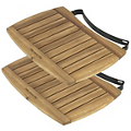 Support barbecue        BIG GREEN EGG        latérales acacia XL