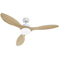 Ventilateur        FARELEK        OKLAHOMA Blanc & Bois  Ventilateur de pl