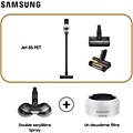 Aspirateur balai        SAMSUNG        Pack Jet 85 Pet + Double serpillière spray + 2ème filtre